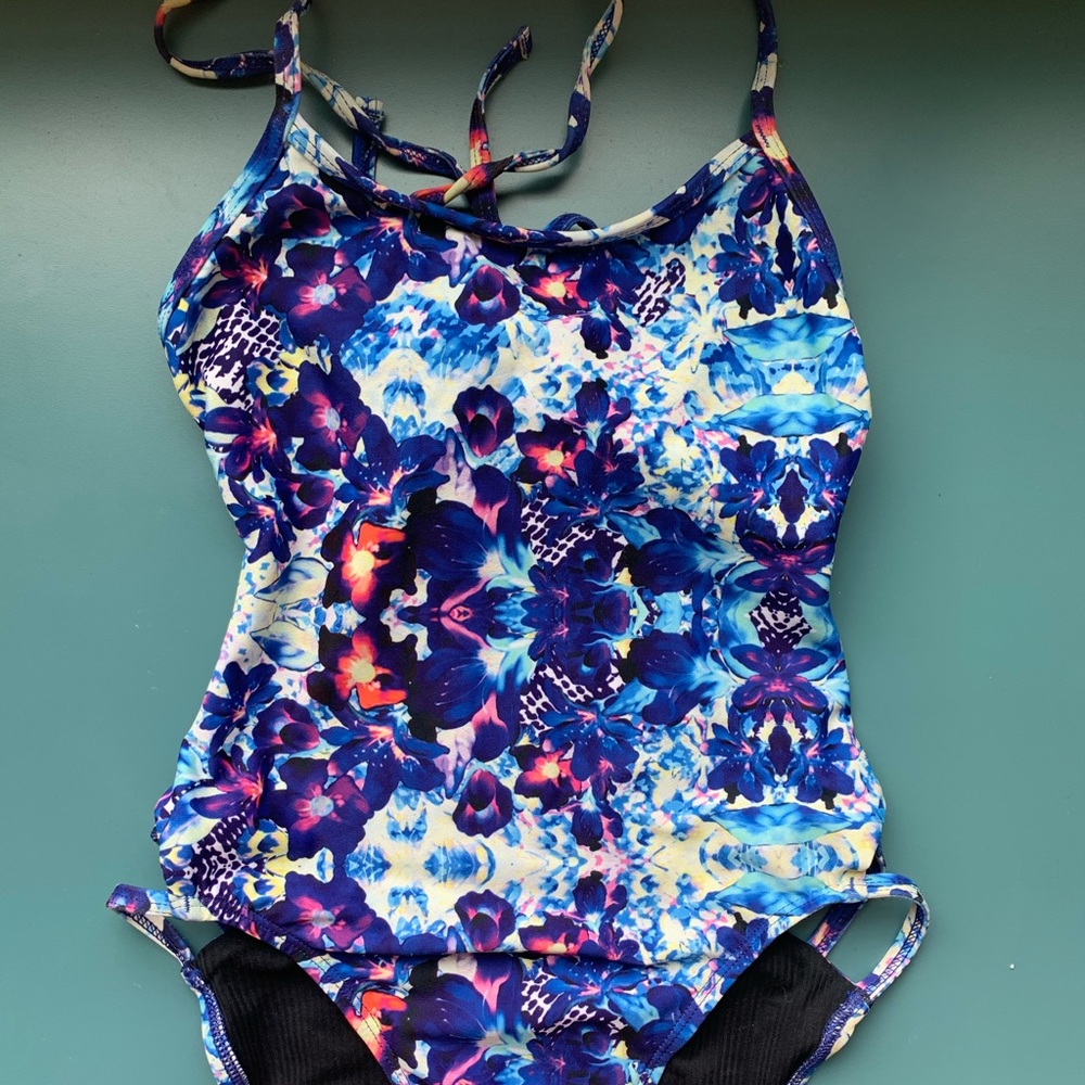 Jolyn Nico swim onesie with pattern